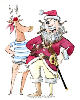 Christmas Card 2014 alternative thought, Pirate Santa...(c) Derek Roczen